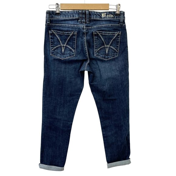Kut From The Kloth Catherine Boyfriend Denim Jeans Rolled Hem Dark Wash Womens 4 - Picture 4 of 13